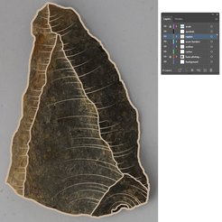 Partway through the lithic illustration protocol