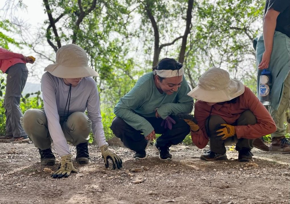 A group of SFU archaeology undergraduate students helped survey, map and excavate project sites as part of a five-week international field school.